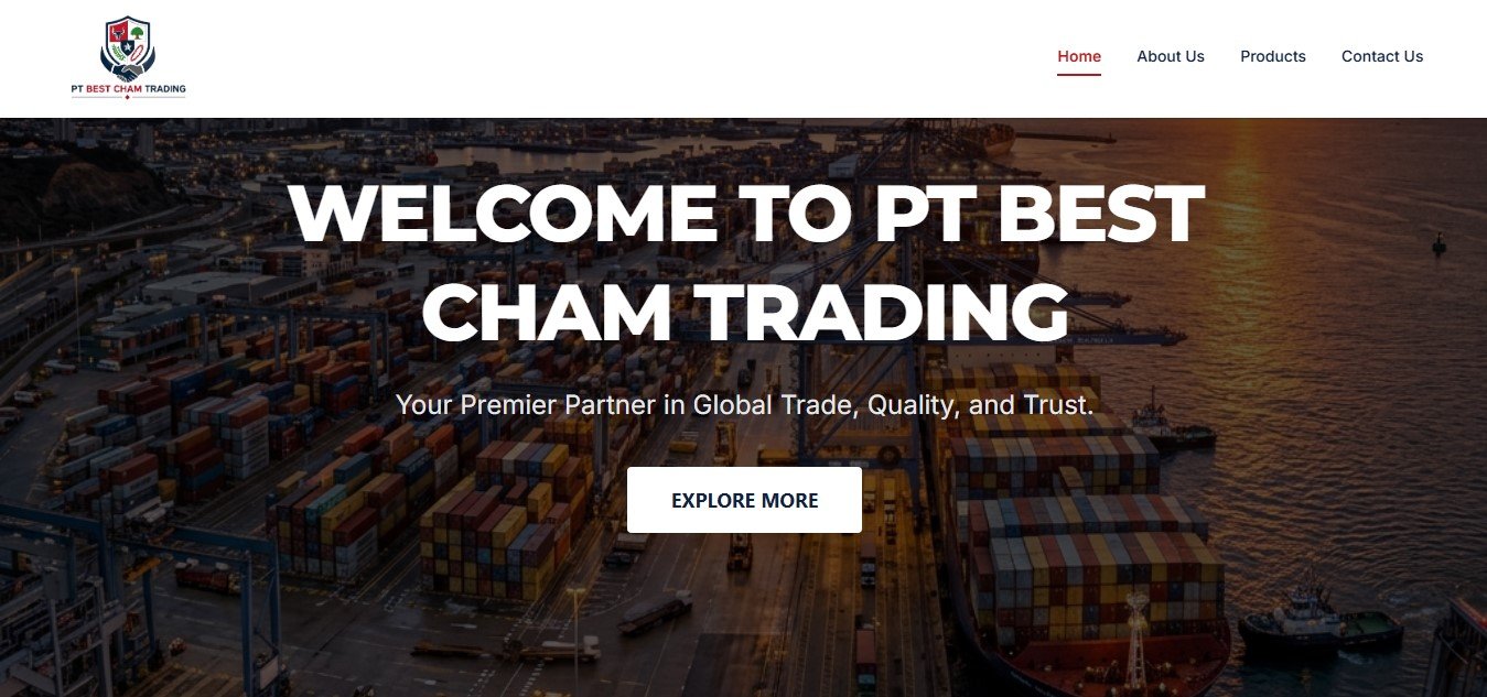 PT Best Cham Trading – Global B2B Export & Supply Chain Website
